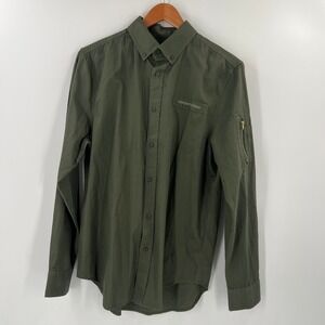 Five Four x PoggyTheMan Shirt Men M Olive Green James Button Down Utility NWT
